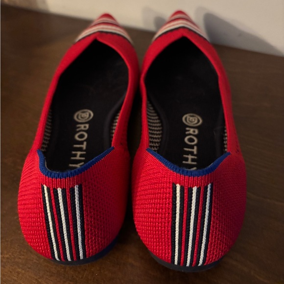 Rothy’s the Point Flat Cherry Red Stripe Retired Size 8.5 - Picture 4 of 6
